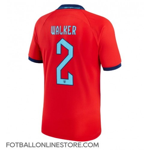 Billige England Kyle Walker #2 Bortetrøye VM 2022 Kortermet